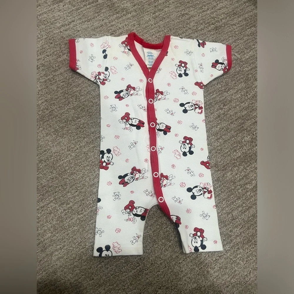 Vintage Dundee Disney Minnie and Mickey Mouse romper